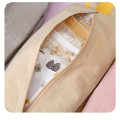 Geanta de Depozitare, Kadeny, Pentru Haine Mici, Lenjerie, Sosete, Cosmetice, Impermeabila, cu Maner, 10x20x3 cm, Crem