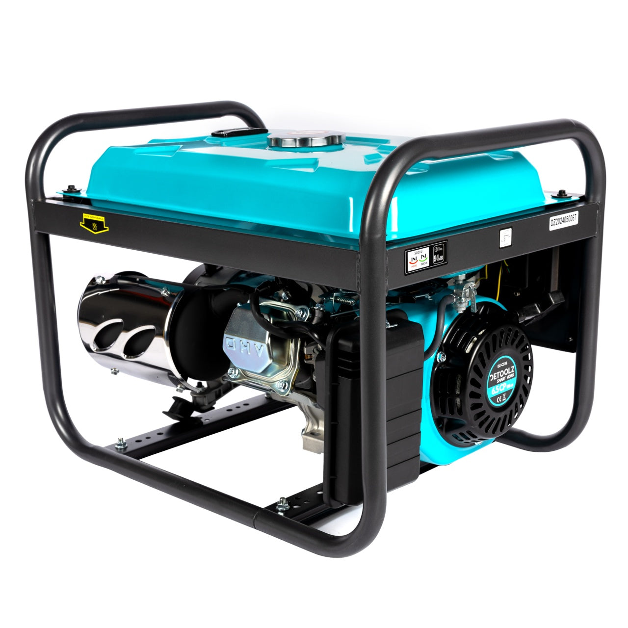 Generator Detoolz 2.5kW 2 prize 230V benzina, 4T, pornire manuala 15L fara roti G01