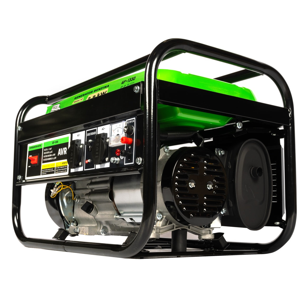 Generator Micul Fermier, 2.8KW, cu pornire manuala, motor benzina 4T, doua prize 230V, rezervor combustibil 15L