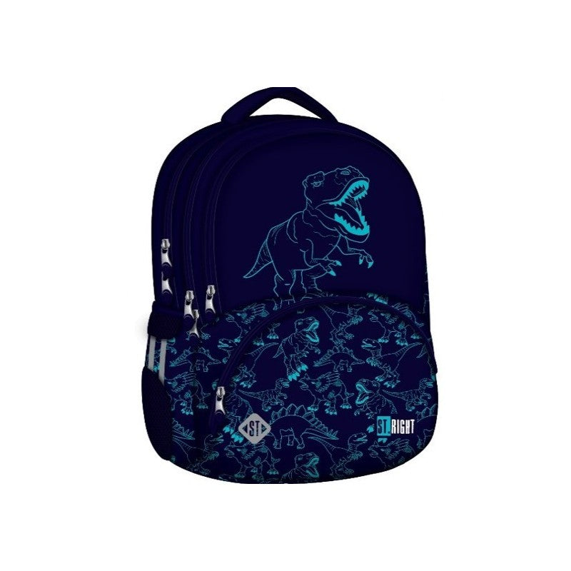 Ghiozdan St.Majewski St.Right Tirex, 3 compartimente, 3 buzunare, bleumarin, 38022