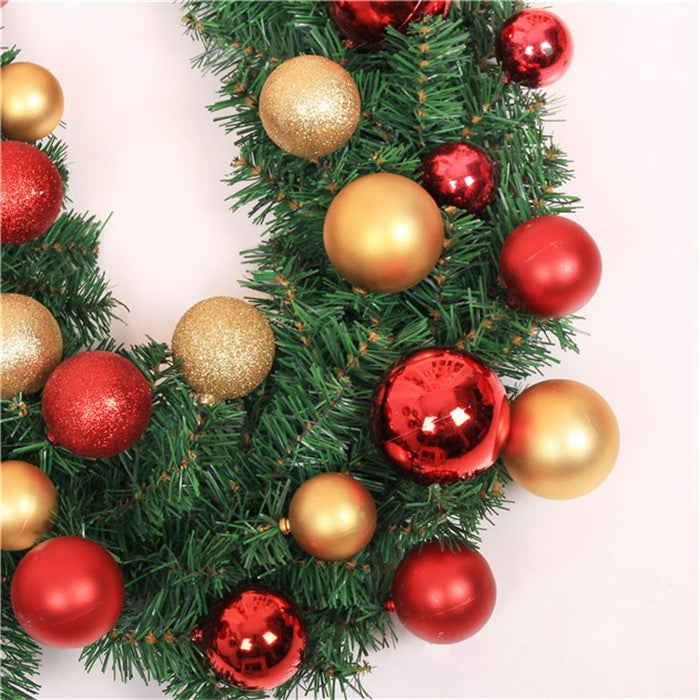 Ghirlanda decorativa Craciun cu Globuri colorate, Kadeny, 2,70 m, Verde