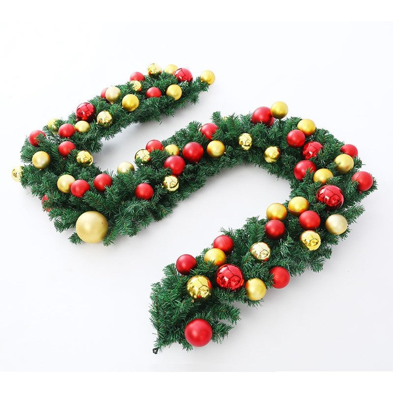 Ghirlanda decorativa Craciun cu Globuri colorate, Kadeny, 2,70 m, Verde