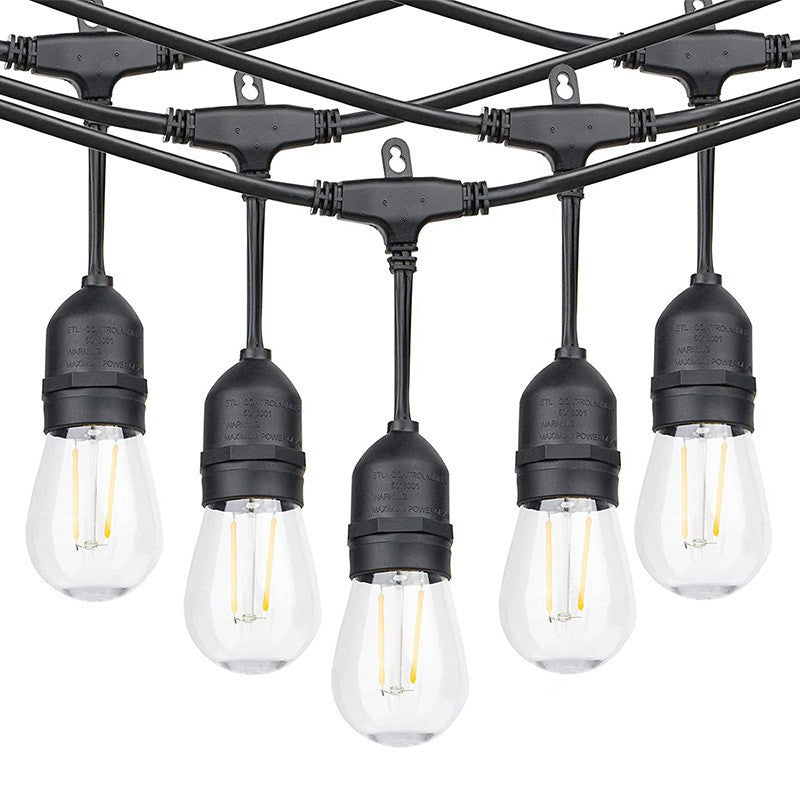Ghirlanda Luminoasa, Kadeny, cu Transformator, 10 m, 10 LED-uri Model Bulb, Interconectabila, IP44, Alb Cald