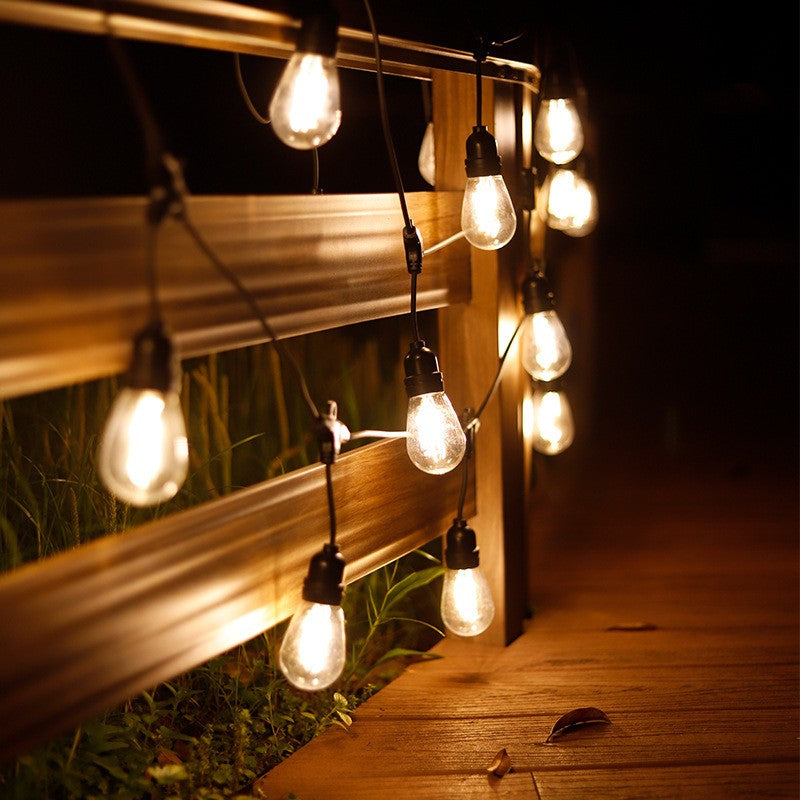 Ghirlanda Luminoasa, Kadeny, cu Transformator, 10 m, 10 LED-uri Model Bulb, Interconectabila, IP44, Alb Cald