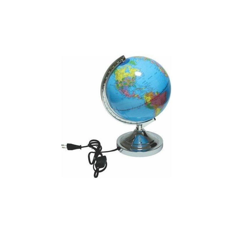 Glob pamantesc Office Cover 200AY-7, 20cm, plastic, albastru, metalizat, cu bec si senzor, 220V