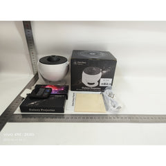 Lampa Tip Proiector Galaxie, Kaveny, pentru Dormitor, Tematica Cer Instelat, Model Glob, HD, Rotire 360 de Grade, 20 de Imagini, Incarcare USB, 10 W, 15x15 cm, Alb Negru
