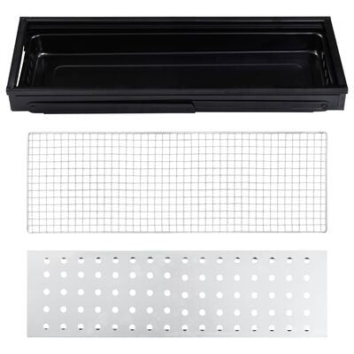 Gratar Portabil, Kadeny, Confectionat din Metal, pentru Picnic, Gradina, Terasa, Camping, Dimensiuni Reduse, 60x22x23 cm, Negru