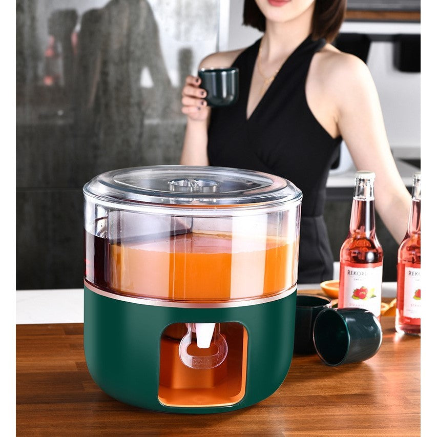 Dozator de apa Kadeny, 3 compartimente rotative, capacitate mare de 6l, verde