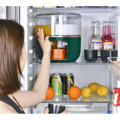 Dozator de apa Kadeny, 3 compartimente rotative, capacitate mare de 6l, verde