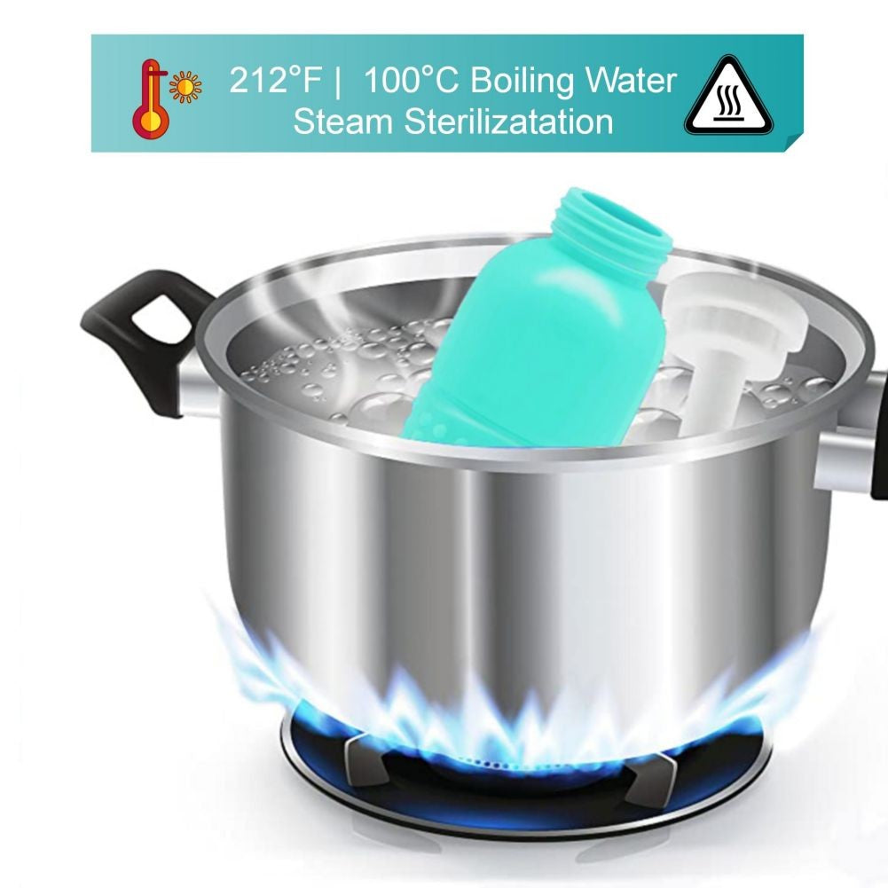 Bideu Portabil pentru Igiena Intima, Kadeny, pentru Postpartum/ Postoperator, 450 mL, cu Capac si Husa Galbena, 29.5x7 cm, Culoare Recipient Verde