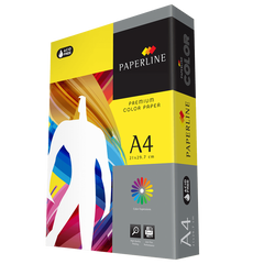 Hartie colorata A4 Paperline 210, 80g/mp, galben intens, lemon, top 500 coli