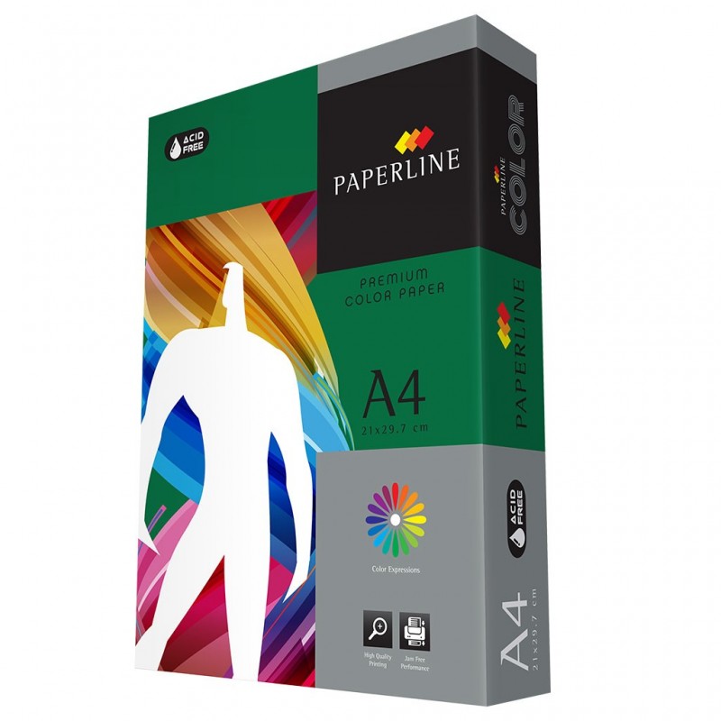 Hartie colorata A4 Paperline 41A, 80g/mp, verde craciun, asparagus intens, top 500 coli