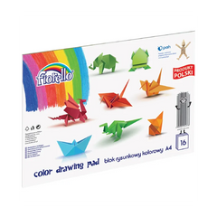 Bloc tehnic colorat A4 Fiorello 150-1436, 80g/mp, set 16 file