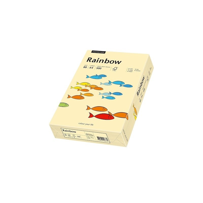 Hartie colorata A4 Rainbow 88042275, 80g/mp, chamois, top 500 coli