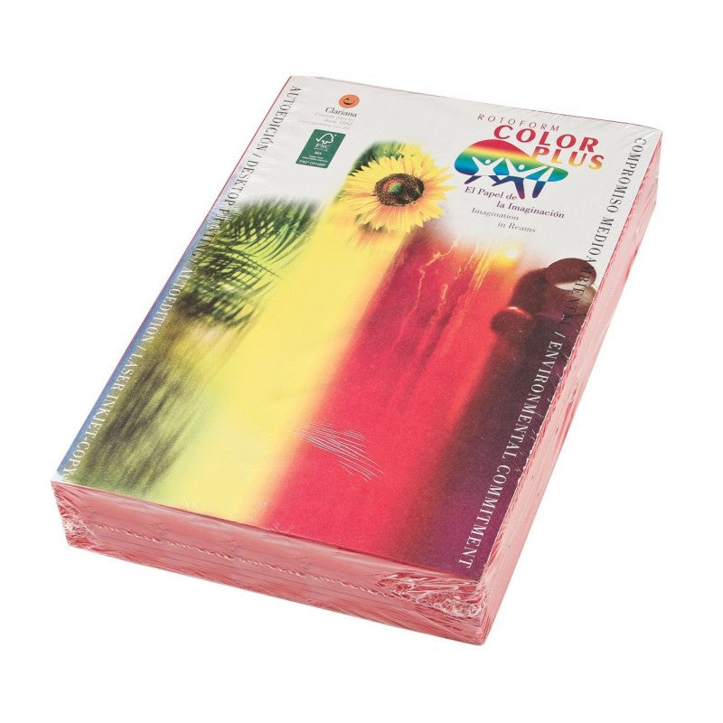Hartie colorata A4 Color Plus, 80g/mp, rosu craciun, top 500 coli