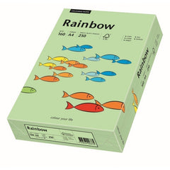Carton colorat A4 Rainbow 88042637, 160g/mp, verde medium, top 250 coli