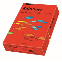 Carton colorat A4 Rainbow 88042483, 160g/mp, rosu intens, top 250 coli