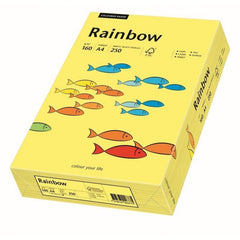 Carton colorat A4 Rainbow 88042351, 160g/mp, galben, top 250 coli