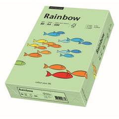 Hartie colorata A4 Rainbow 88042629, 80g/mp, verde medium, top 500 coli