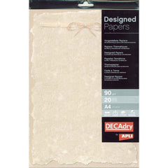 Hartie cu model A4 DECAdry 12122, 90g/mp, model pergament, set 20 coli