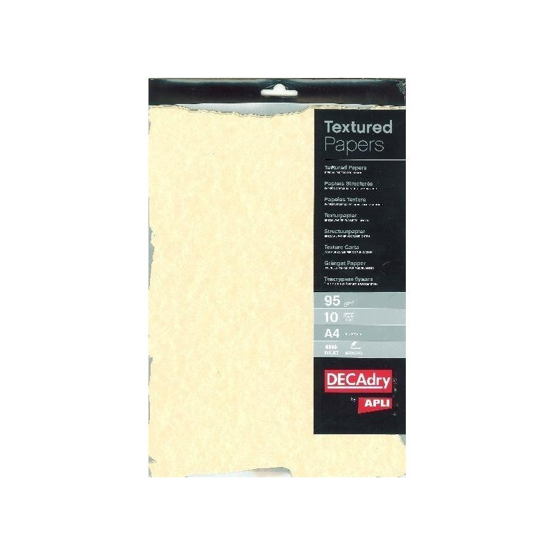 Hartie texturata A4 DECAdry Champag SCL2058D, 95g/mp, pretaiata, set 10 coli