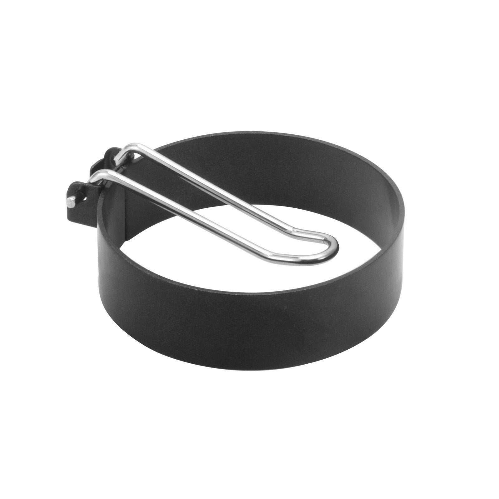 Set 4 forme pentru ou Kaveny, din otel, strat antiaderent, diametru 7.5 cm, cu maner din ABS, negru