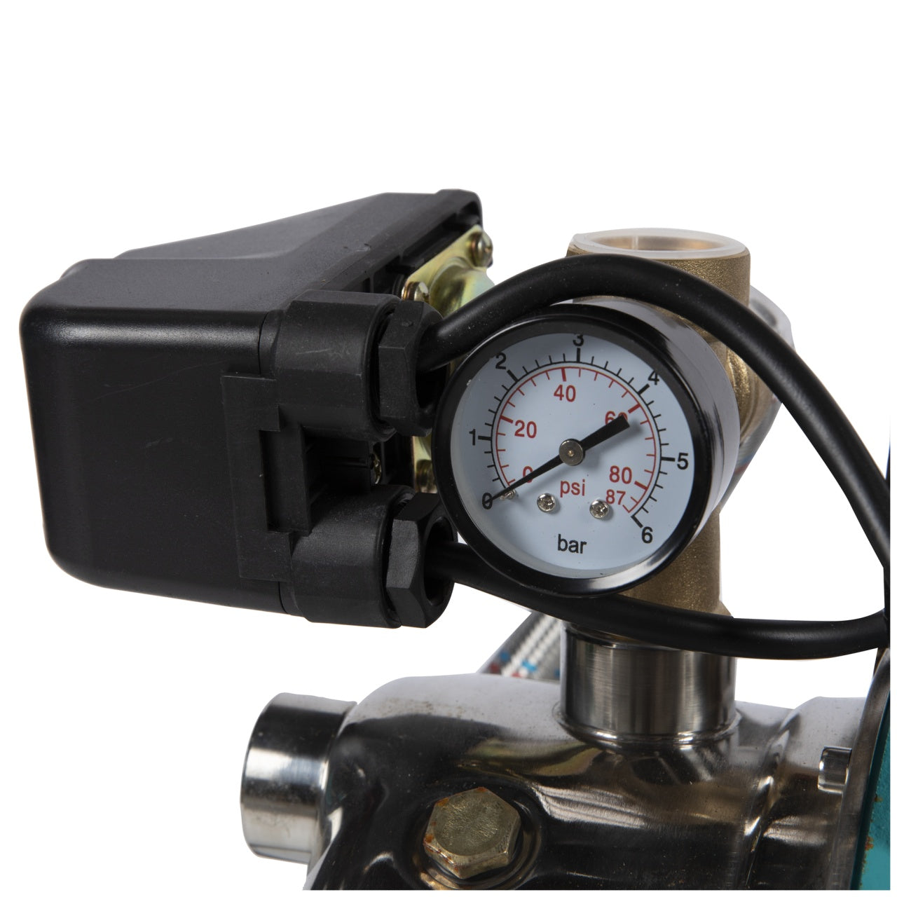 Hidrofor Detoolz 0.75 kW, debit 3300l/h, inaltime de pompare 45m, carcasa pompa inox, volum butelie 24 litri