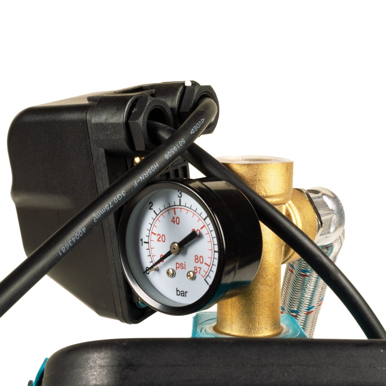 Hidrofor Detoolz 1.1 kW, debit maxim 2480lh, inaltime maxima de pompare 45m, corp pompa fonta, butelie 50L, ejector