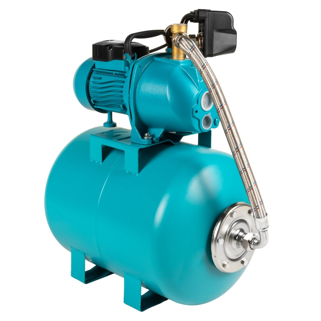 Hidrofor Detoolz 1.1 kW, debit maxim 2480lh, inaltime maxima de pompare 45m, corp pompa fonta, butelie 50L, ejector