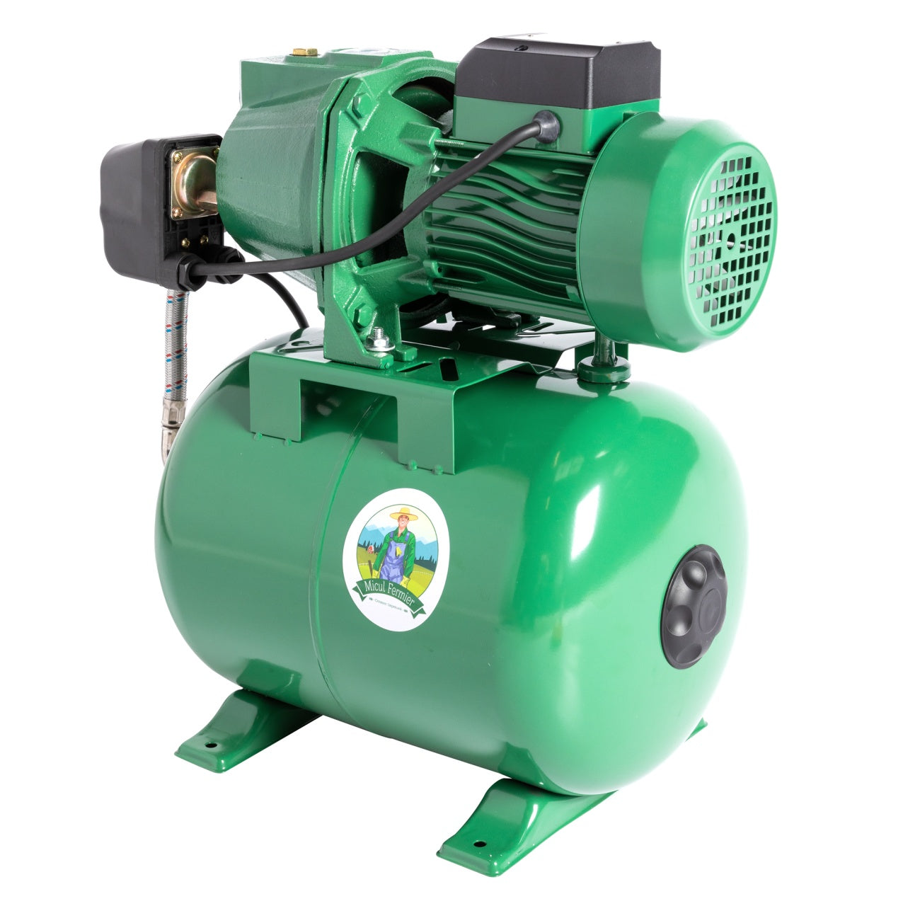 Hidrofor Micul Fermier 1.5 kW, debit maxim 3000l/h, inaltime maxima de pompare 53m, corp pompa fonta, capacitate vas expansiune 24 litri