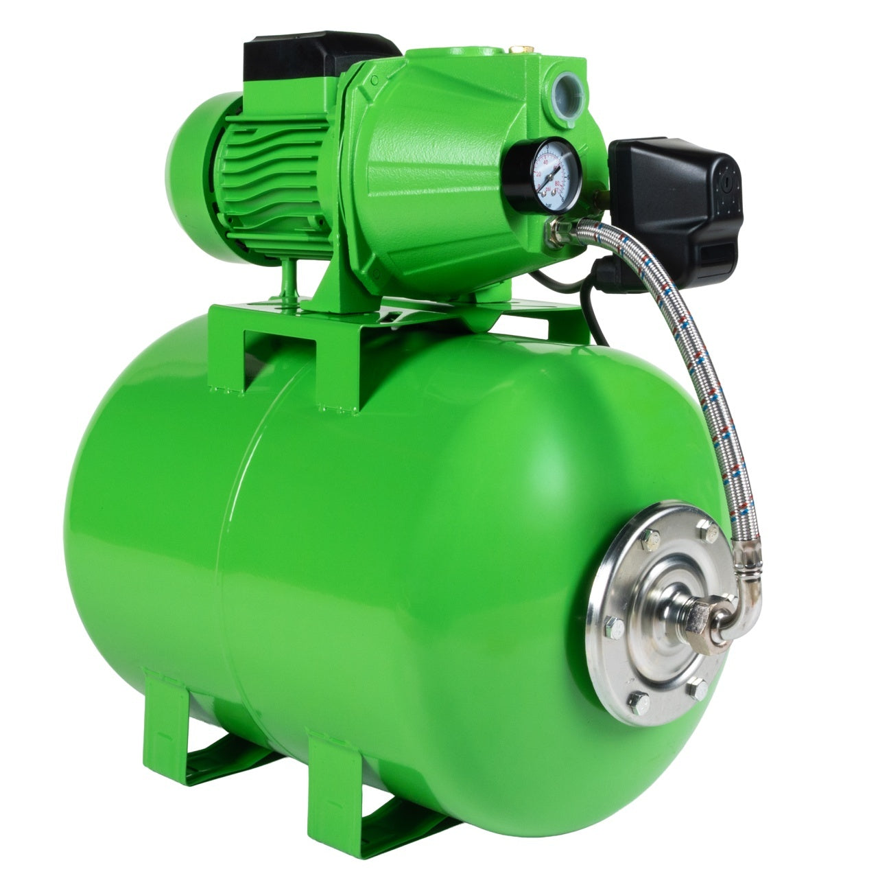 Hidrofor Micul Fermier 1.5 kW, debit maxim 3000l/h, inaltime maxima de pompare 53m, corp pompa fonta, butelie 50L