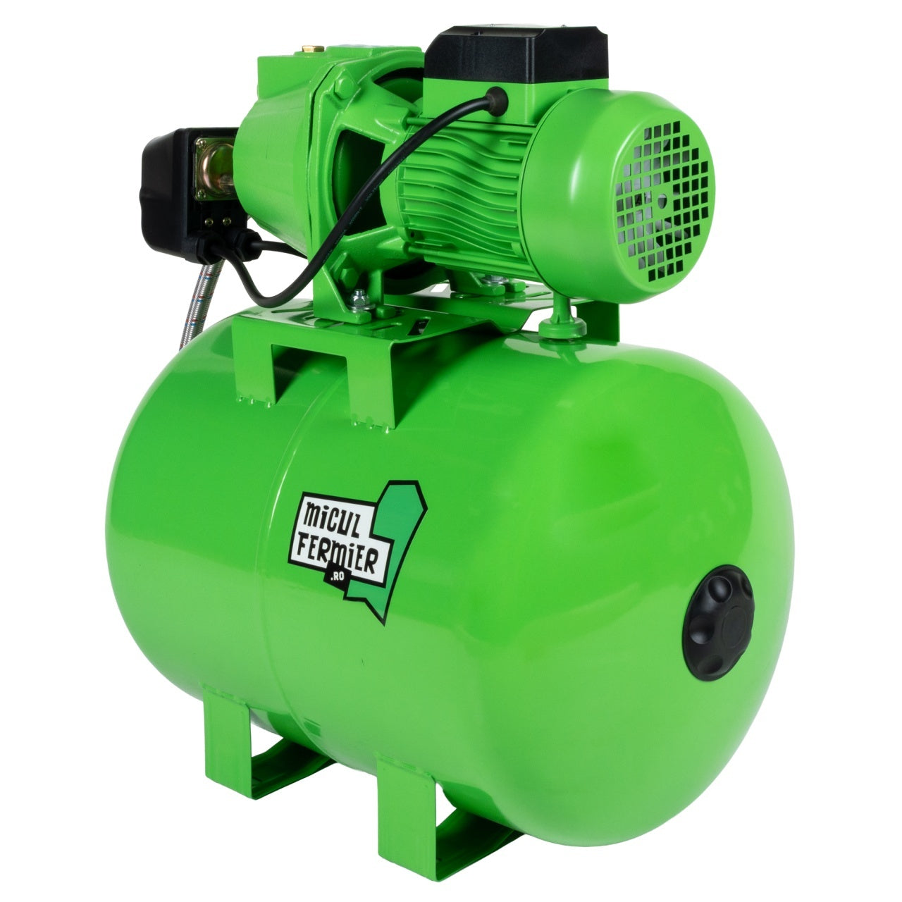 Hidrofor Micul Fermier 1.5 kW, debit maxim 3000l/h, inaltime maxima de pompare 53m, corp pompa fonta, butelie 50L