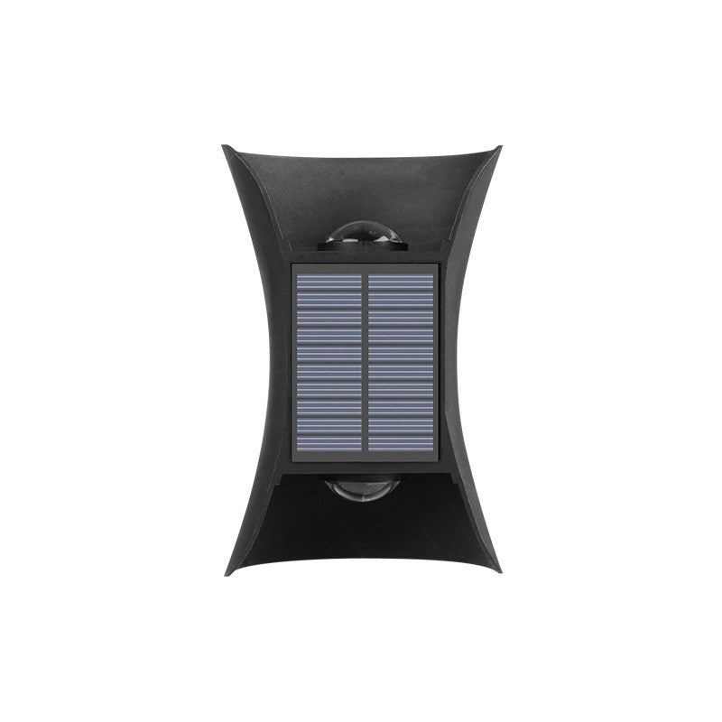 Lampa solara LED bidirectionala bicolora Kaveny, comutator culoare led, IP65, rezistent la apa, baterie 1.5 V, 400mah, 2 LED-uri, 13.5 x 9 cm, material ABS, multicolor