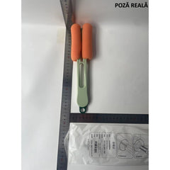 Perie de Curatat Pahare, Cani, Sticle, Kadeny, cu Maner Lung si Burete, Accesorii pentru Spalarea Paielor si Capacelor, usor de Agatat, 27.5x11.4x6cm, Verde