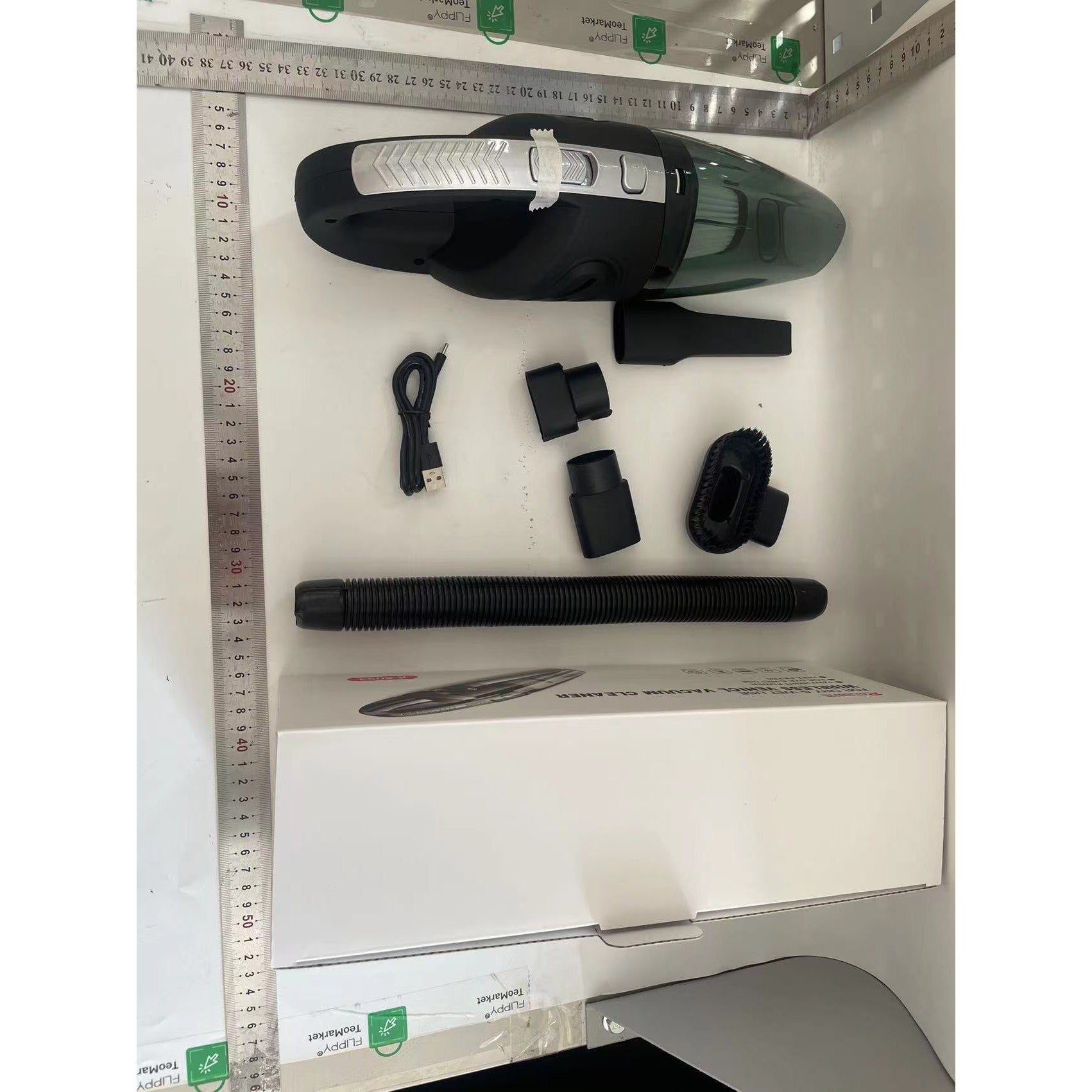 Aspirator de Mana Portabil Turbo, Kadeny, pentru Uz Caznic sau Auto, Functie de Aspirare Umeda si Uscata, Incarcare USB, 32.000 rot/min, Putere 120W, Aspirare cu Vid de 4 Bar, 5 Accesorii pentru Spatii Inguste, Negru