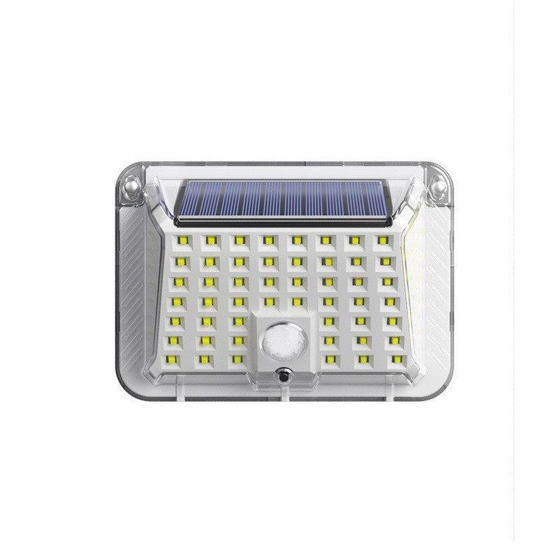 Lampa solara de perete Kaveny, 90 LED-uri SMD, senzor de miscare, IP65, 1200mAh, material ABS, lumina alb rece, alb