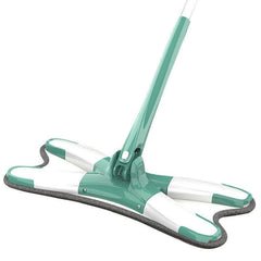 Mop Plat cu Laveta din Microfibra, Kaveny, Pentru Uz Casnic, Sistem de Stoarcere X, Tija Telescopica 140 cm, Rotire 360°,38 x 140 cm, Verde