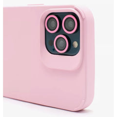 Husa Apple iPhone 15 Pro, Kaveny, din Silicon Lichid, Interior din Microfibra, Lentile Fosforescente de Protectie Camera, Anti Amprenta, Rezistenta la Socuri, Roz