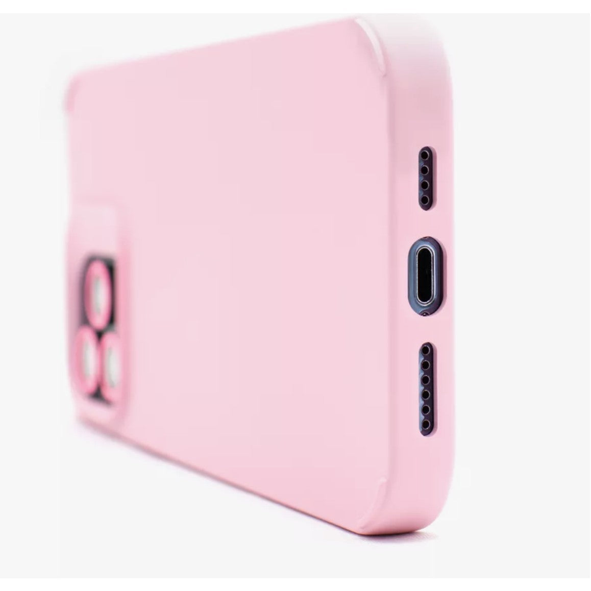 Husa Apple iPhone 15 Pro, Kaveny, din Silicon Lichid, Interior din Microfibra, Lentile Fosforescente de Protectie Camera, Anti Amprenta, Rezistenta la Socuri, Roz