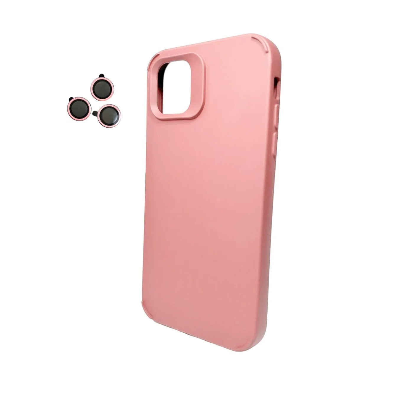 Husa Apple iPhone 15 Pro, Kaveny, din Silicon Lichid, Interior din Microfibra, Lentile Fosforescente de Protectie Camera, Anti Amprenta, Rezistenta la Socuri, Roz