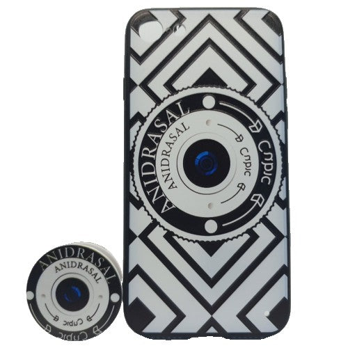 Husa Apple iPhone 7 Plus/8 Plus Multicolor Model Camera Foto + Popsocket inclus