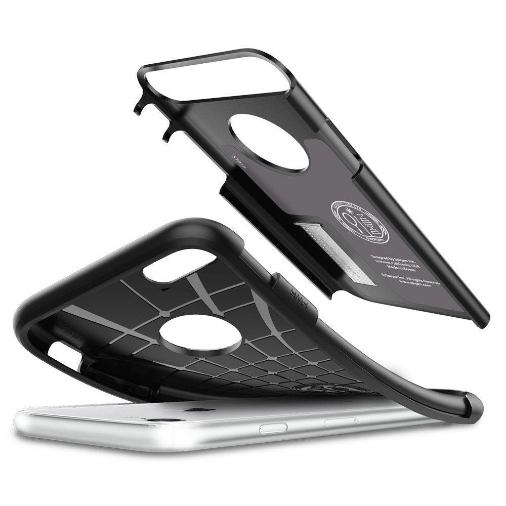 Husa Apple iPhone 7 Spigen Slim Armor Case Negru