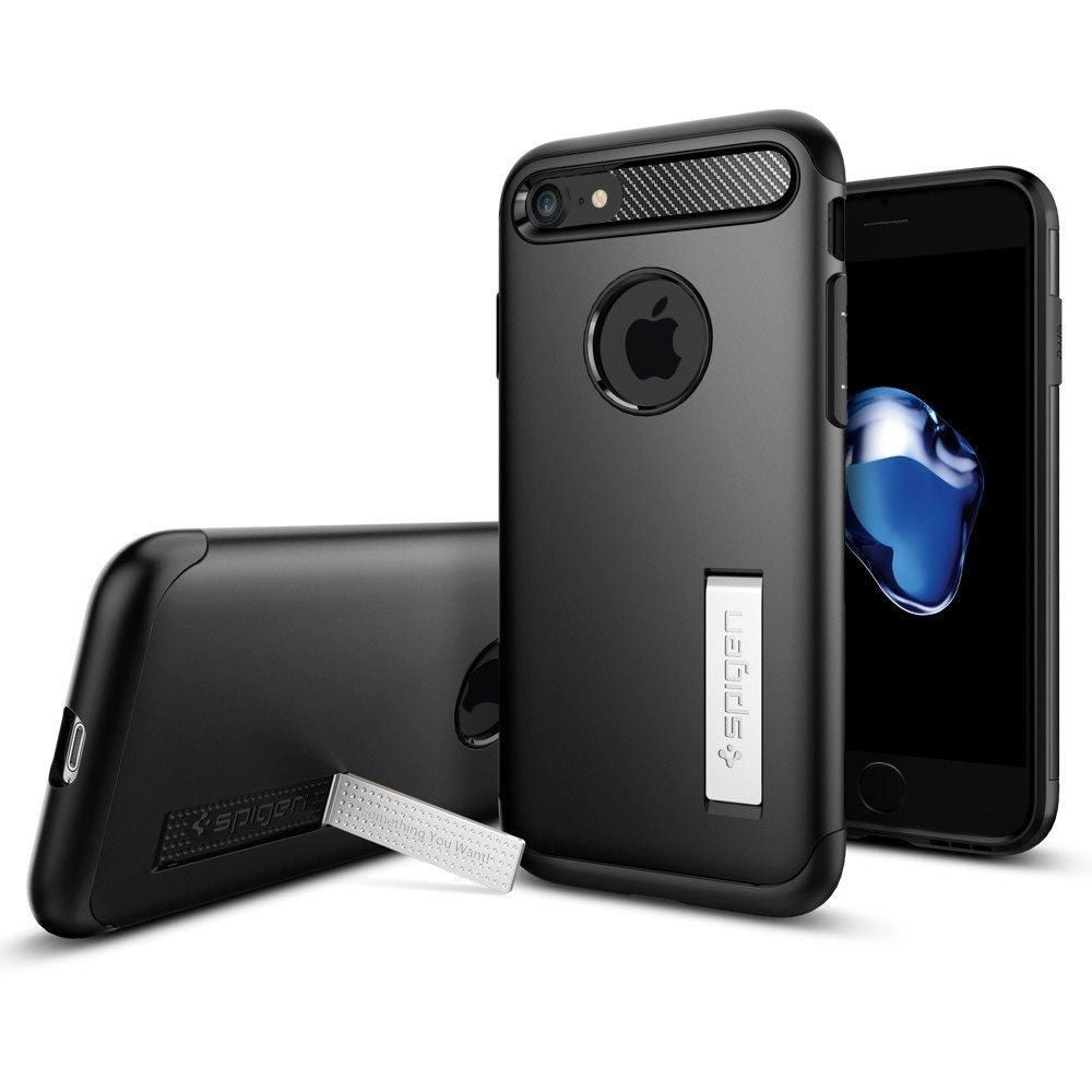 Husa Apple iPhone 7 Spigen Slim Armor Case Negru