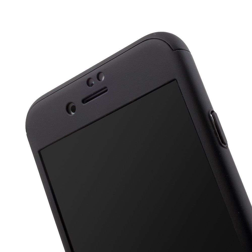 Set Husa si Folie de Protectie, Kadeny, Compatibila cu Apple iPhone X, Full Cover 360°, Plastic + Sticla, Negru