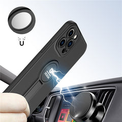 Husa Armor Design cu Stand pentru Apple iPhone XR, Negru, Suport Auto Magnetic, Wireless Charge, Protectie Antisoc, Kaveny