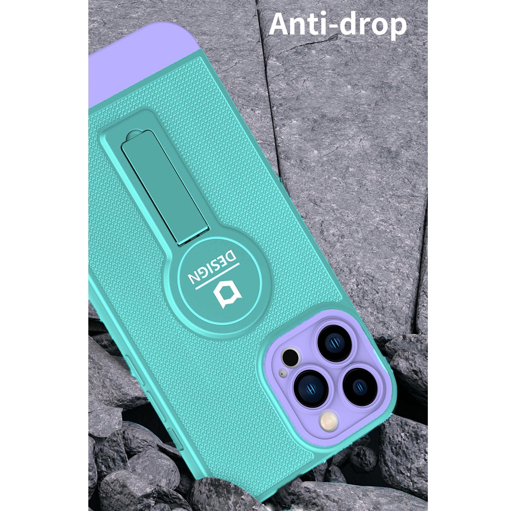 Husa Armor Design, Kaveny, pentru Apple iPhone 11 Pro, cu Stand, Suport Auto Magnetic, Wireless Charge, Blue/Mov