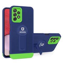 Husa Armor Design cu Stand pentru iPhone 11 Pro Max, Albastru/ Verde, Suport Auto Magnetic, Wireless Charge, Protectie Antisoc, Kaveny