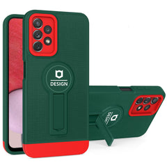 Husa Armor Design cu Stand pentru iPhone 11 Pro Max, Verde/Rosu, Suport Auto Magnetic, Wireless Charge, Protectie Antisoc, Kaveny
