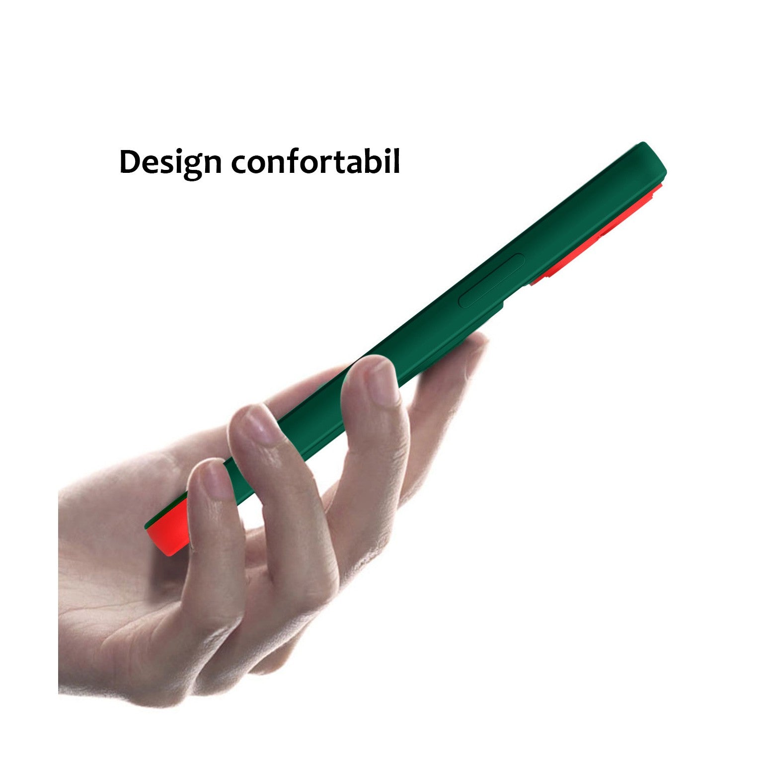 Husa Armor Design cu Stand pentru iPhone 12 Pro Max, Verde/Rosu, Suport Auto Magnetic, Wireless Charge, Protectie Antisoc, Kaveny