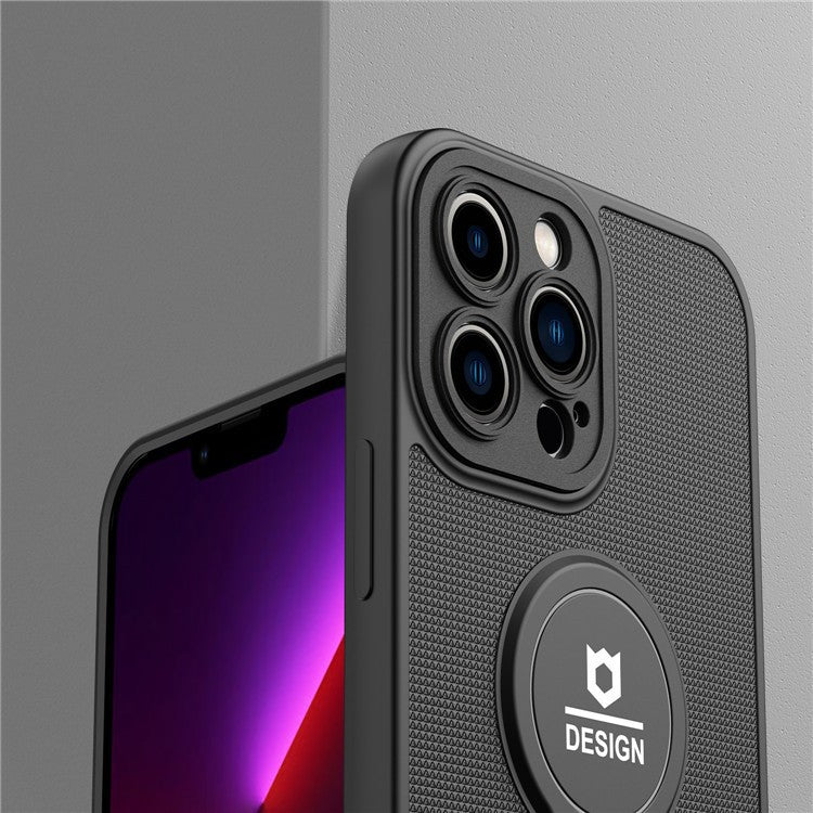 Husa Armor Design cu Stand pentru Apple iPhone 14 Plus (6.7) Negru, Suport Auto Magnetic, Protectie Antisoc, Kaveny